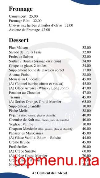 Restaurant Taverne du dauphin menu page 4 Taverne du dauphin menu page 4