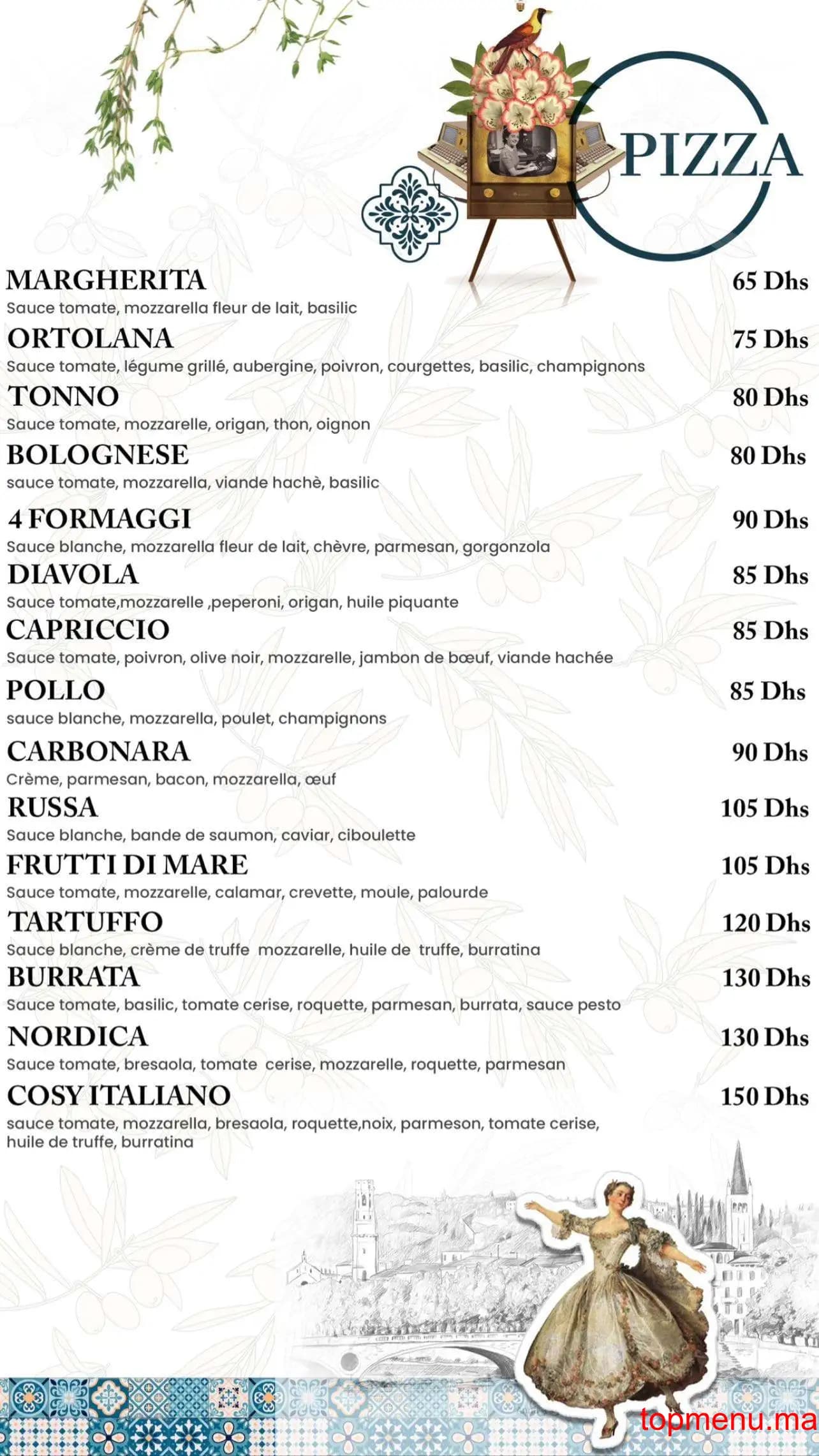 Restaurant Cosy Italiano menu page 3 Cosy Italiano menu page 3