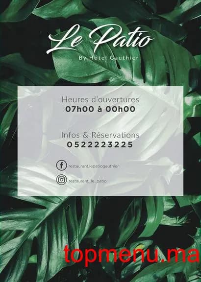 Restaurant Le Patio menu page 3 Le Patio menu page 3