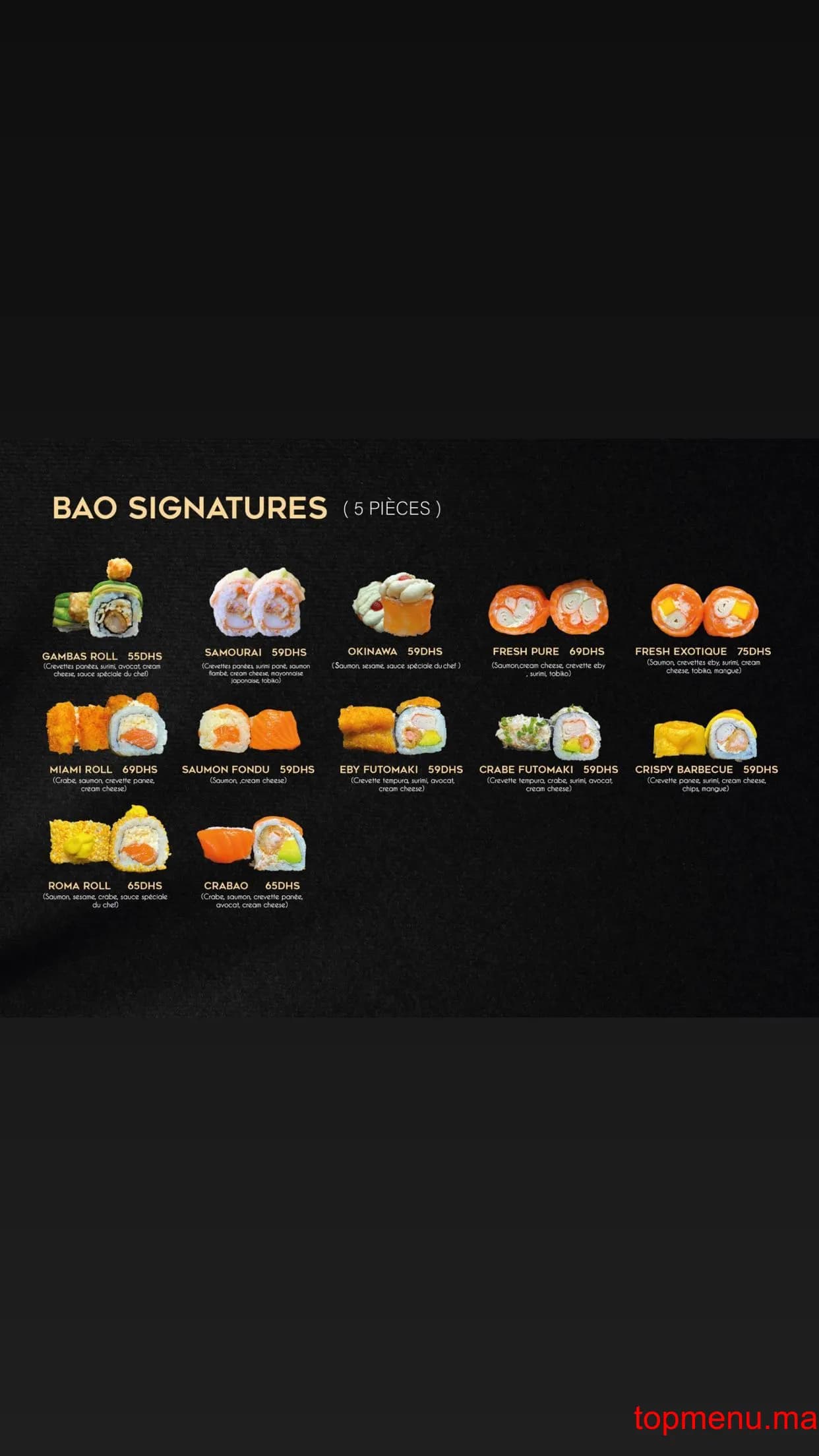 Restaurant BAOBAO menu page 8 BAOBAO menu page 8