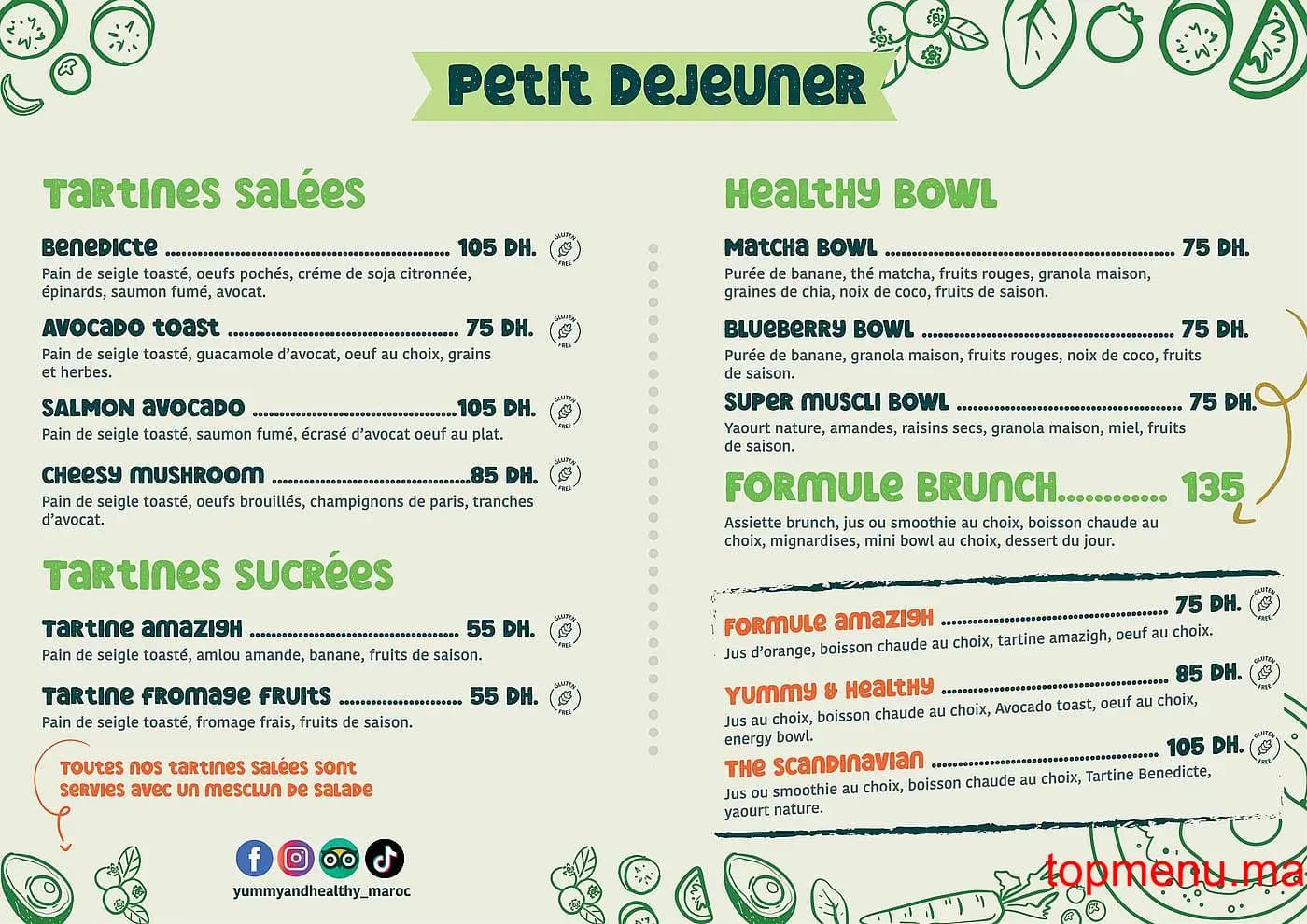 Restaurant Yummy and Healthy menu page 1 Yummy and Healthy menu page 1