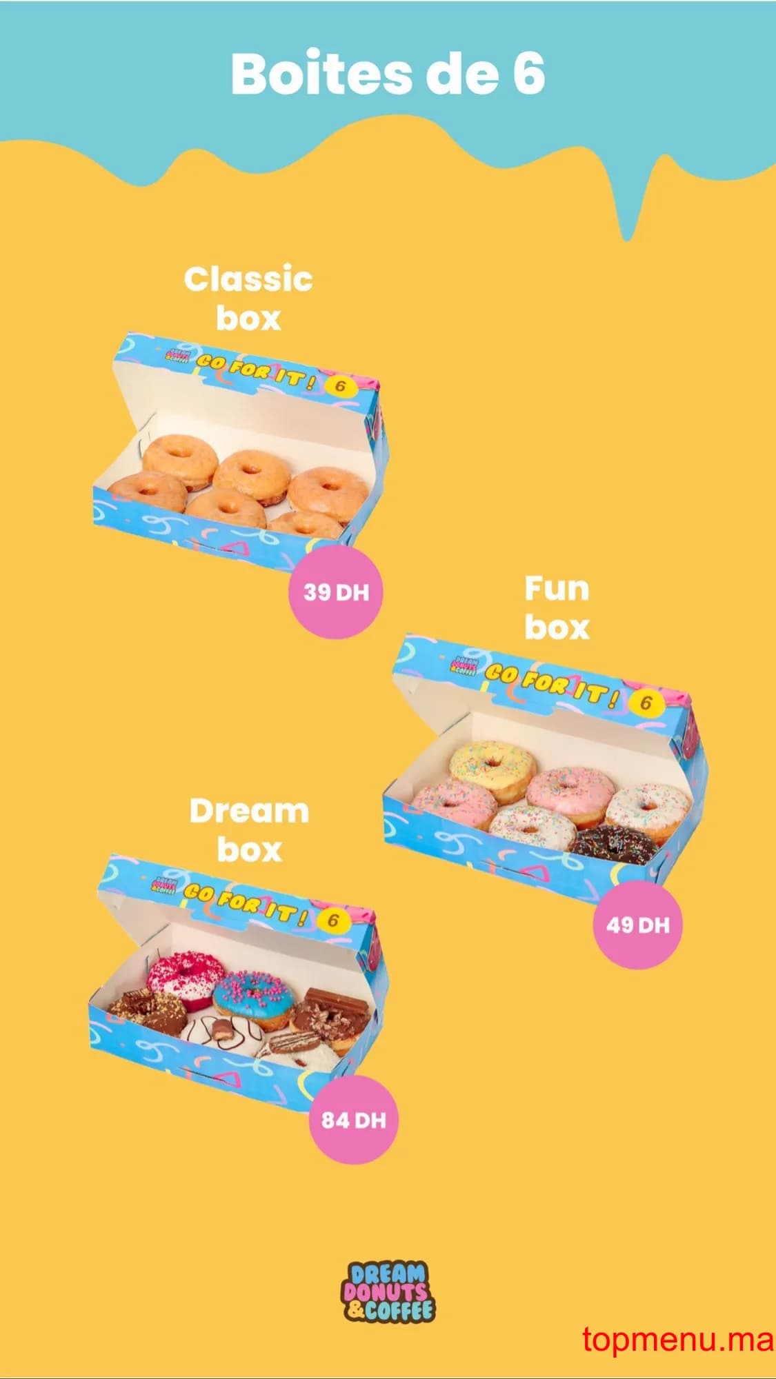 Restaurant Dream donuts menu page 4 Dream donuts menu page 4