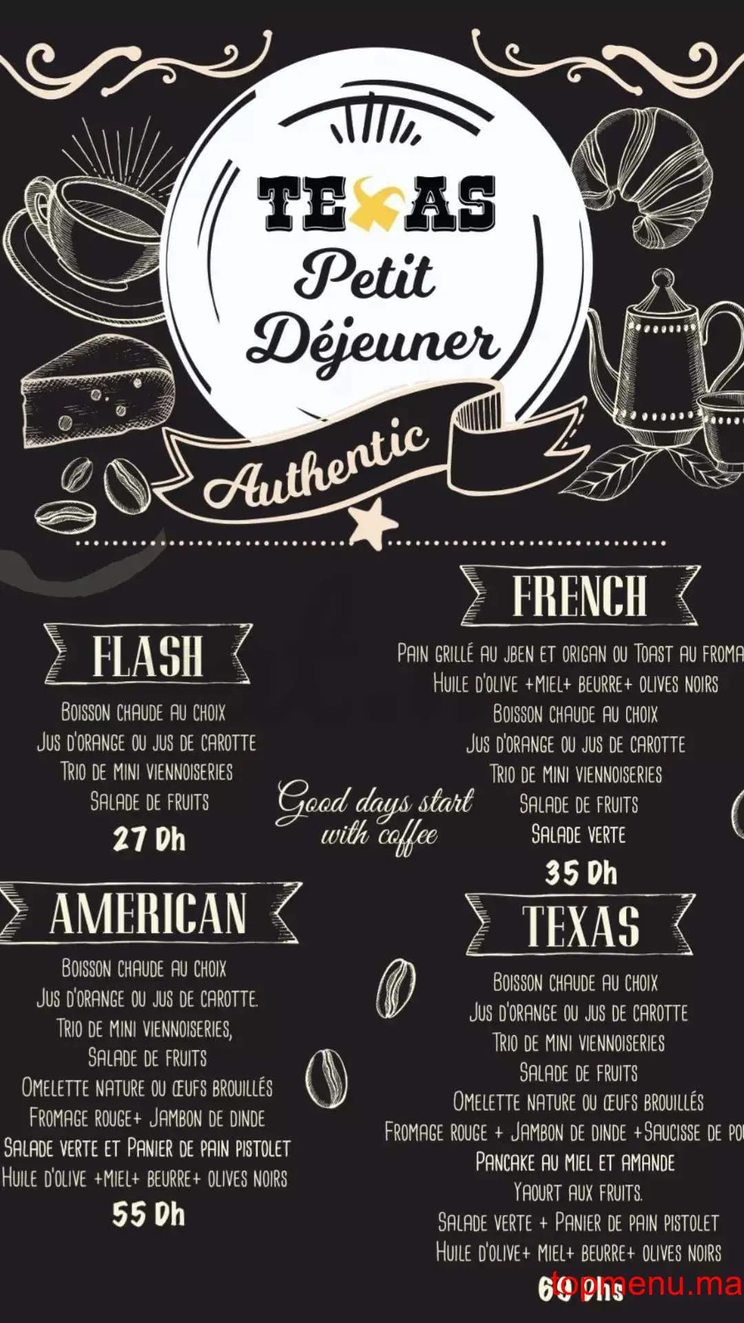 Restaurant Texas burger menu page 5 Texas burger menu page 5