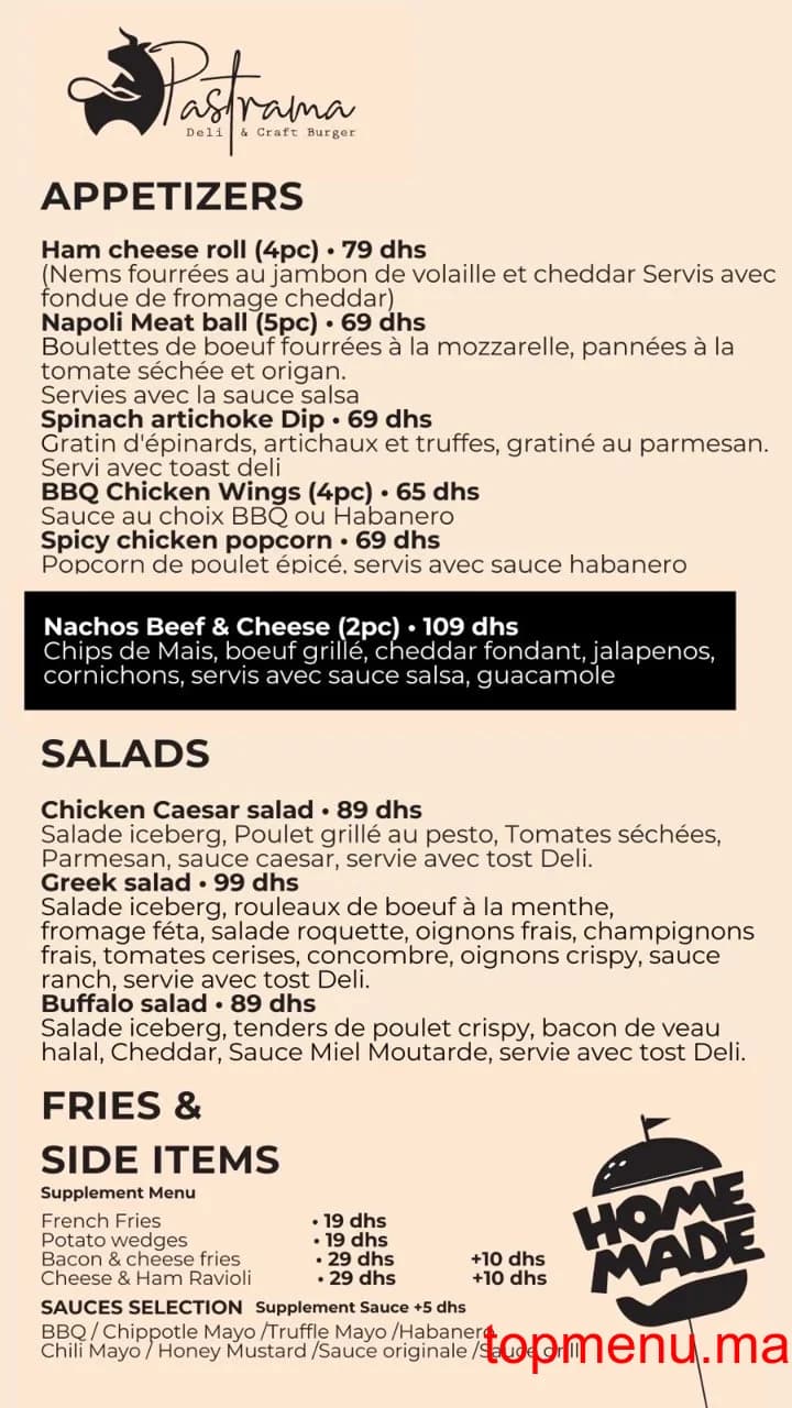 Restaurant Pastrama menu page 2 Pastrama menu page 2