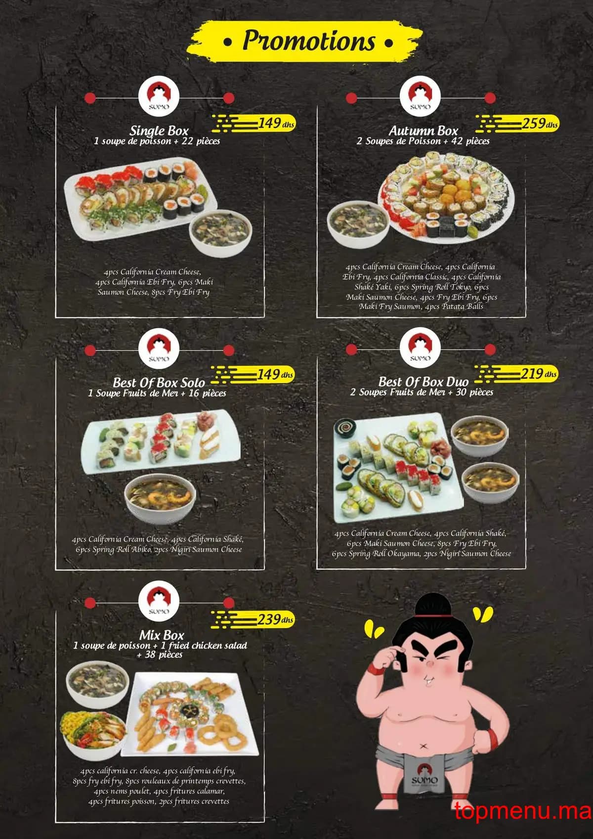 Restaurant Sumo sushi menu page 4 Sumo sushi menu page 4