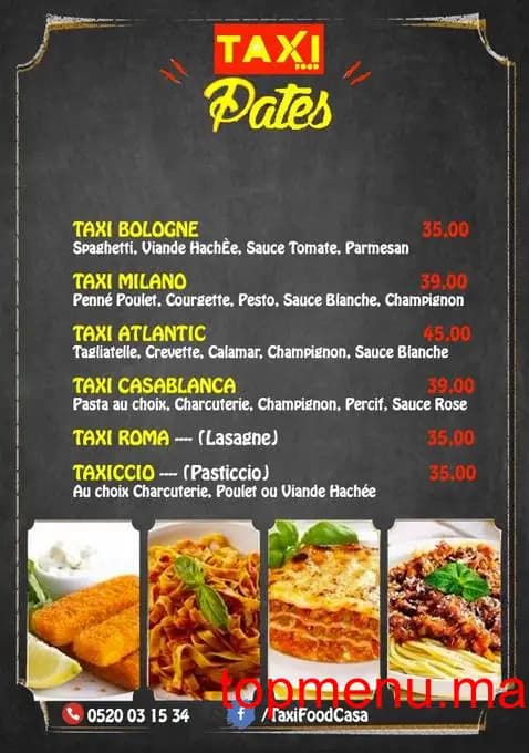 Restaurant Taxi food menu page 4 Taxi food menu page 4