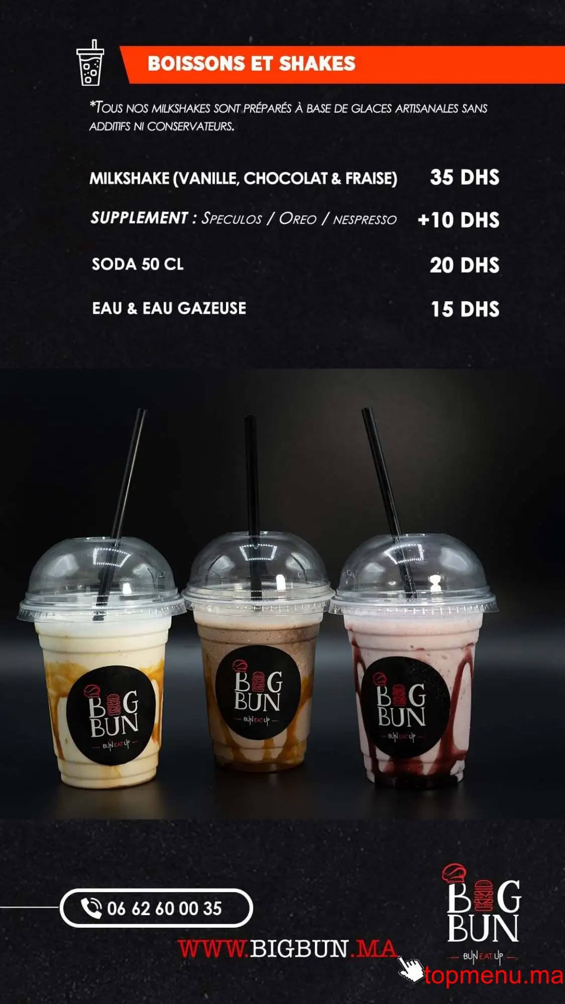 Restaurant Big Bun menu page 4 Big Bun menu page 4