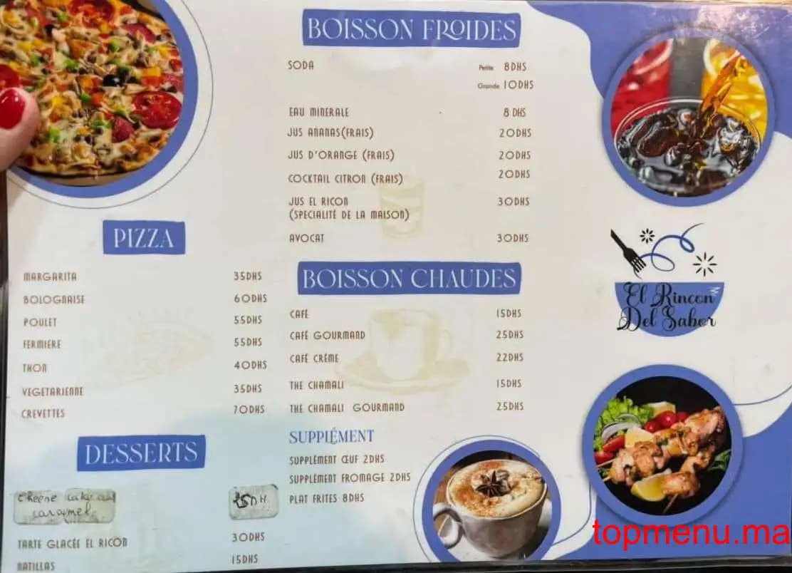 Restaurant El Rincon Del Sabor menu page 2 El Rincon Del Sabor menu page 2