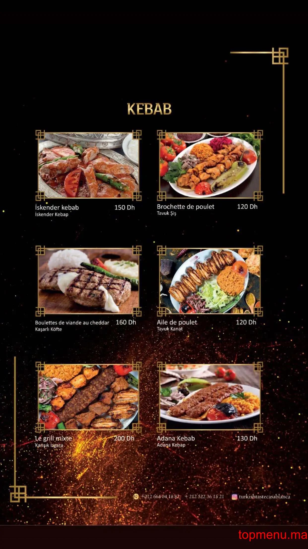 Restaurant Turkish Taste menu page 2 Turkish Taste menu page 2