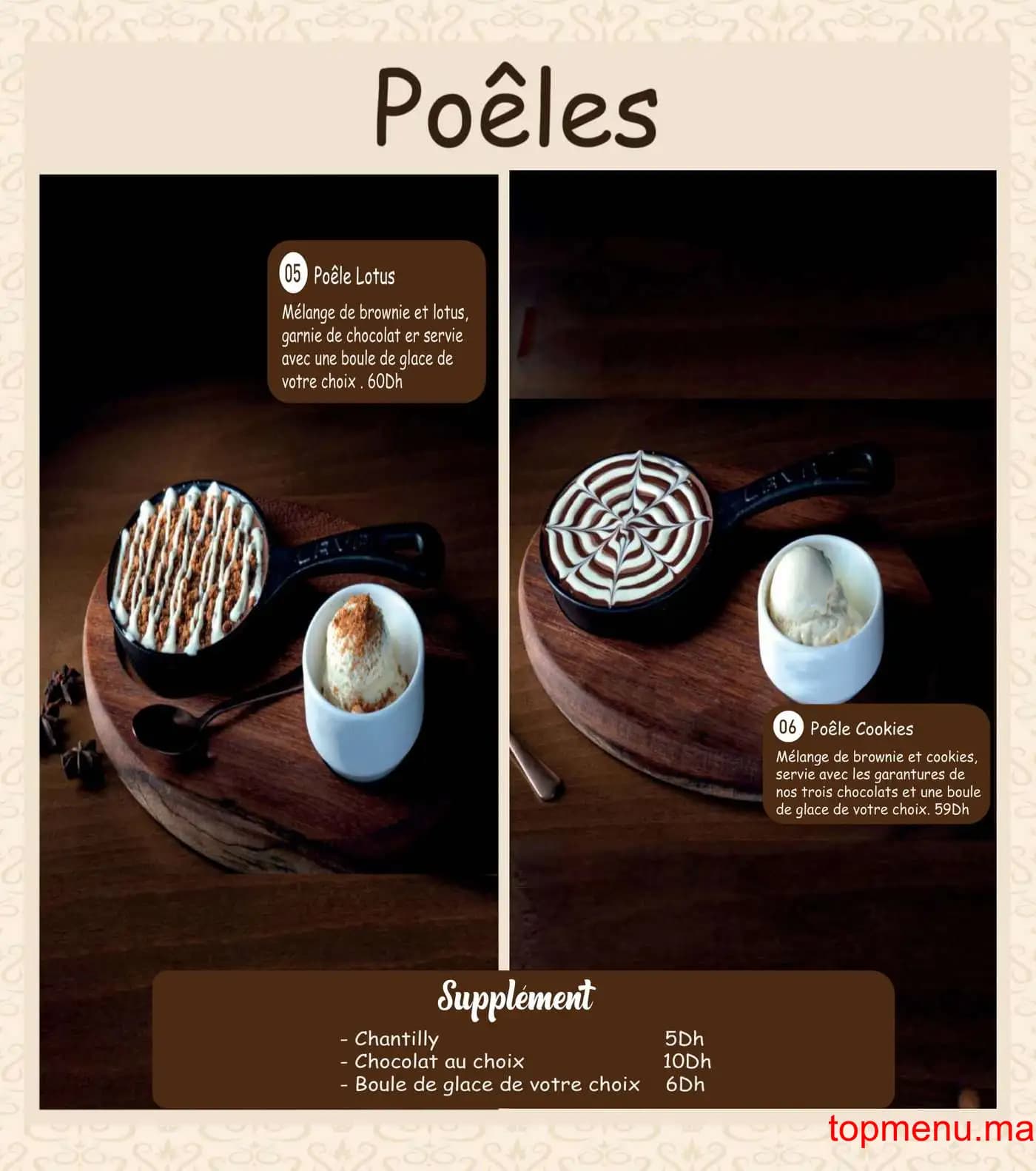 Restaurant Giuliette café glacier menu page 3 Giuliette café glacier menu page 3