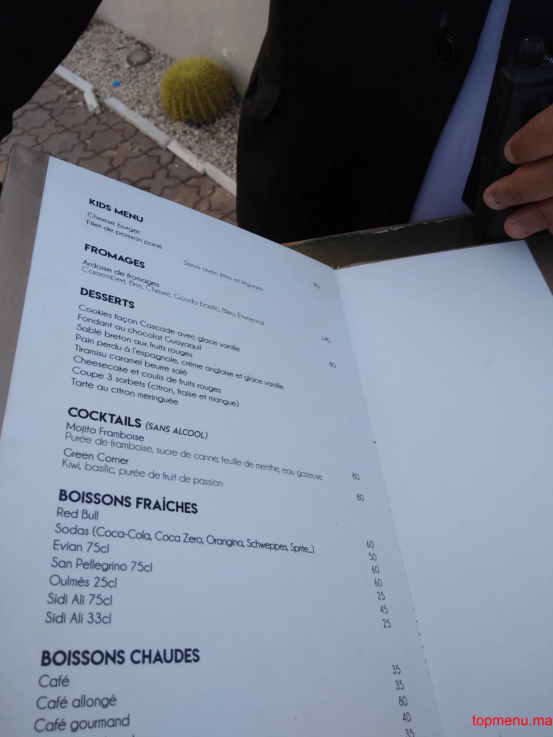 Restaurant Complexe La Casade menu page 1 Complexe La Casade menu page 1