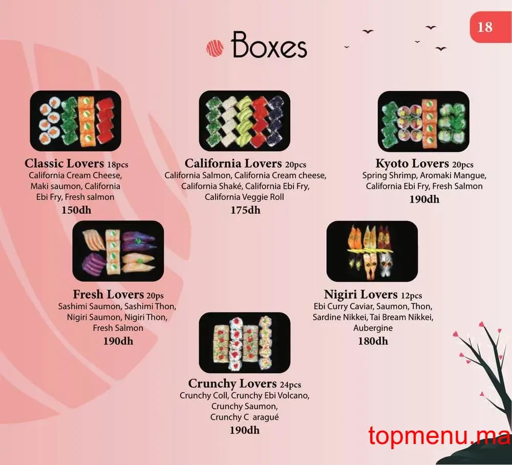 Restaurant Kyoto Sushi menu page 2 Kyoto Sushi menu page 2