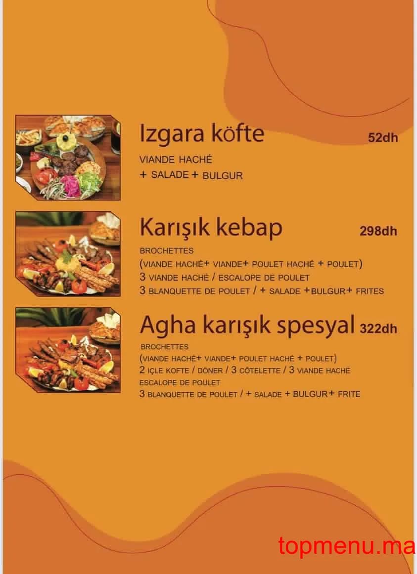 Restaurant Agha doner menu page 8 Agha doner menu page 8