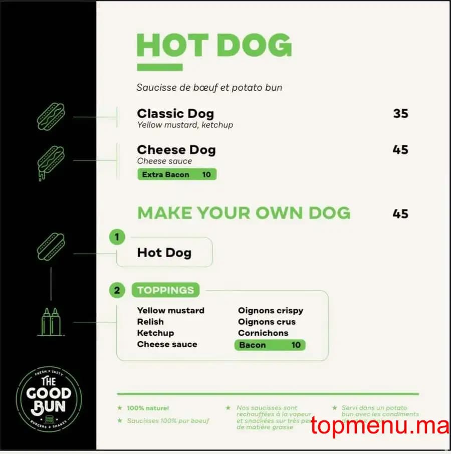 Restaurant The GoodBun menu page 2 The GoodBun menu page 2