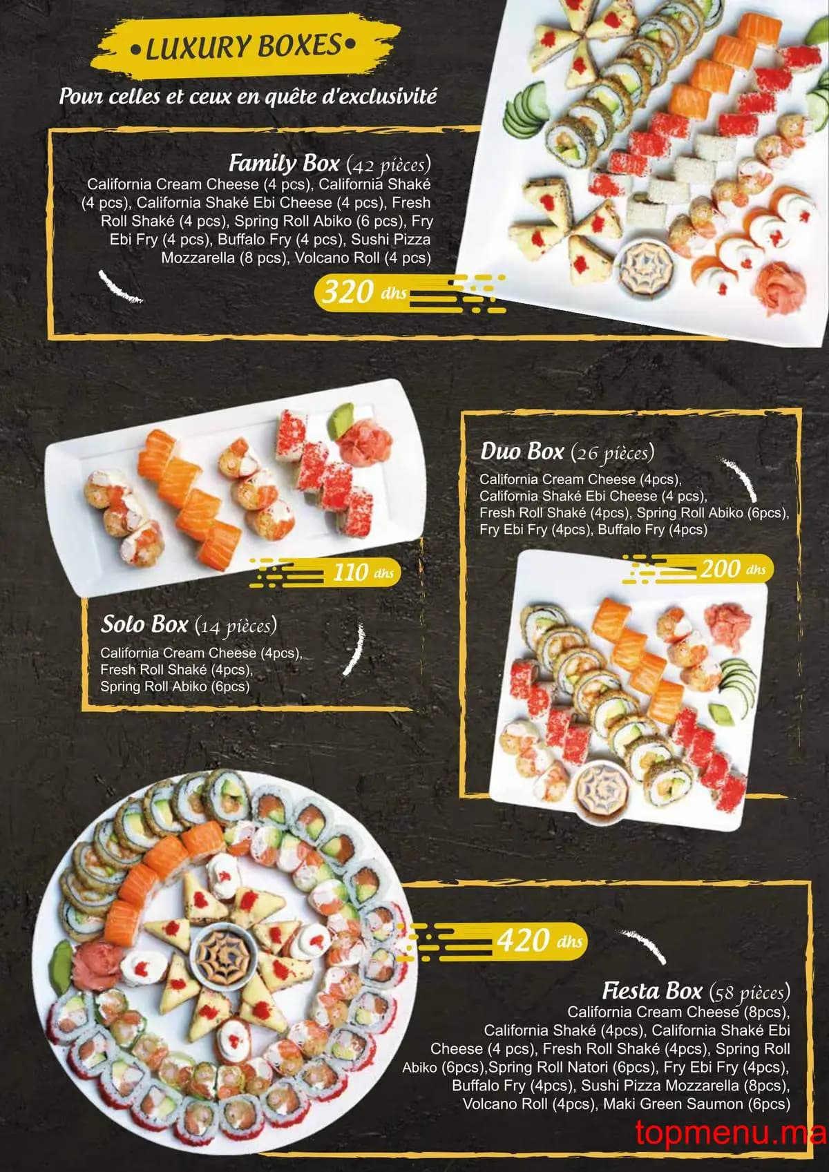 Restaurant Sumo sushi menu page 16 Sumo sushi menu page 16