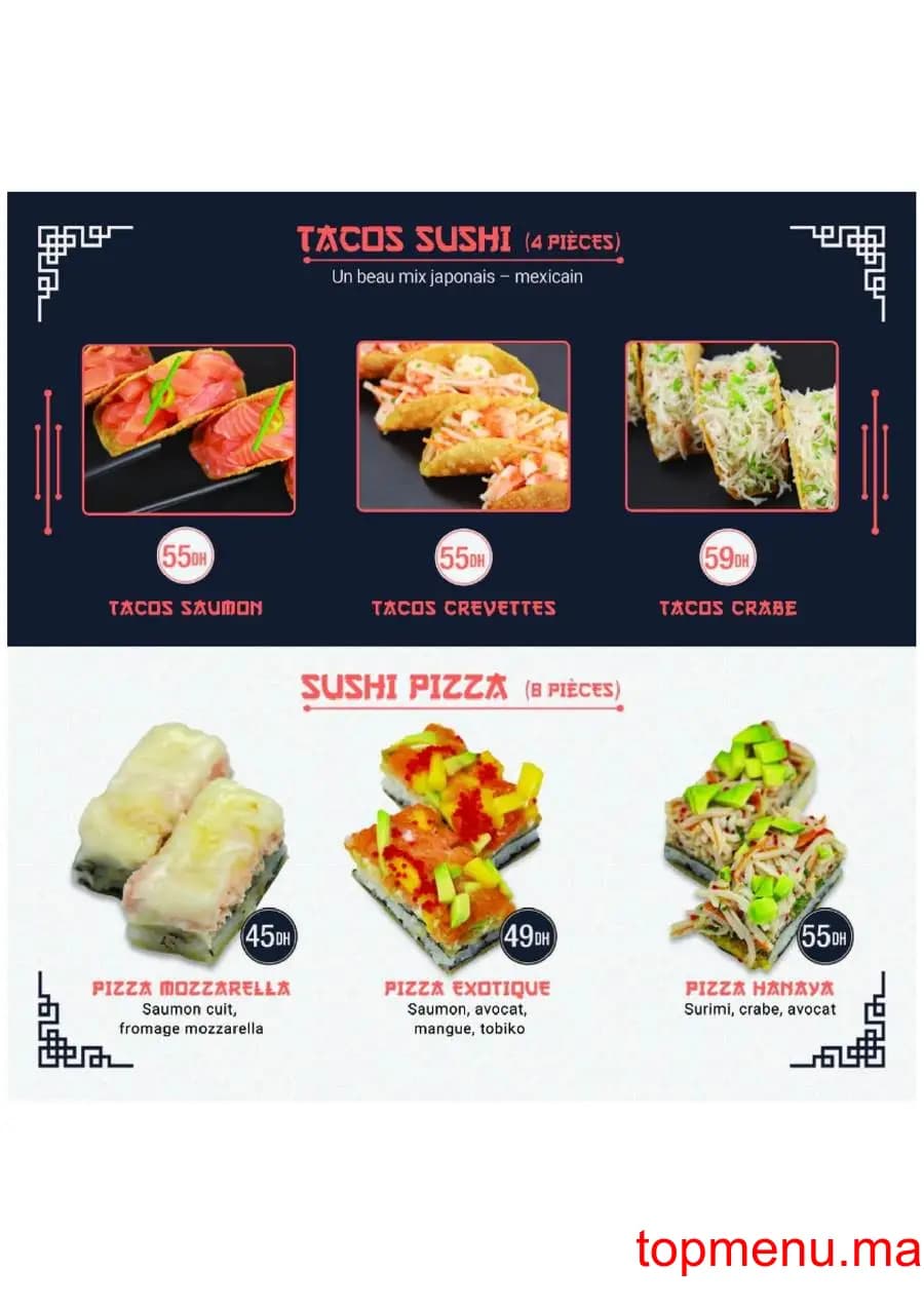 Restaurant Hanaya Sushi menu page 11 Hanaya Sushi menu page 11