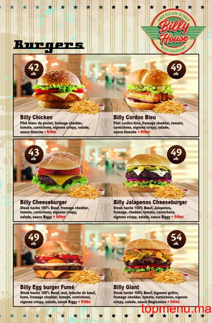 Restaurant Billy House menu page 7 Billy House menu page 7