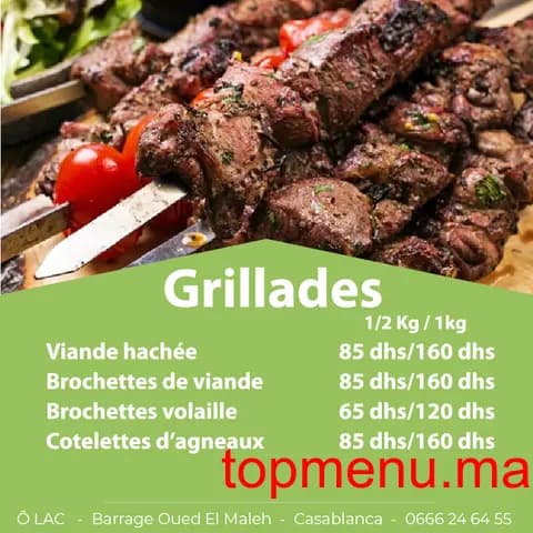 Restaurant O’lac menu page 1 O’lac menu page 1