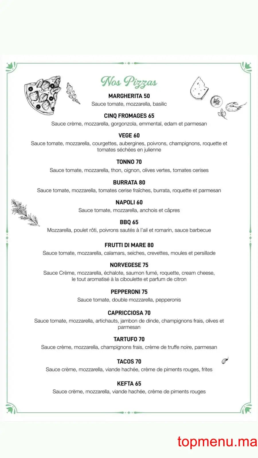 Restaurant Lorena menu page 4 Lorena menu page 4