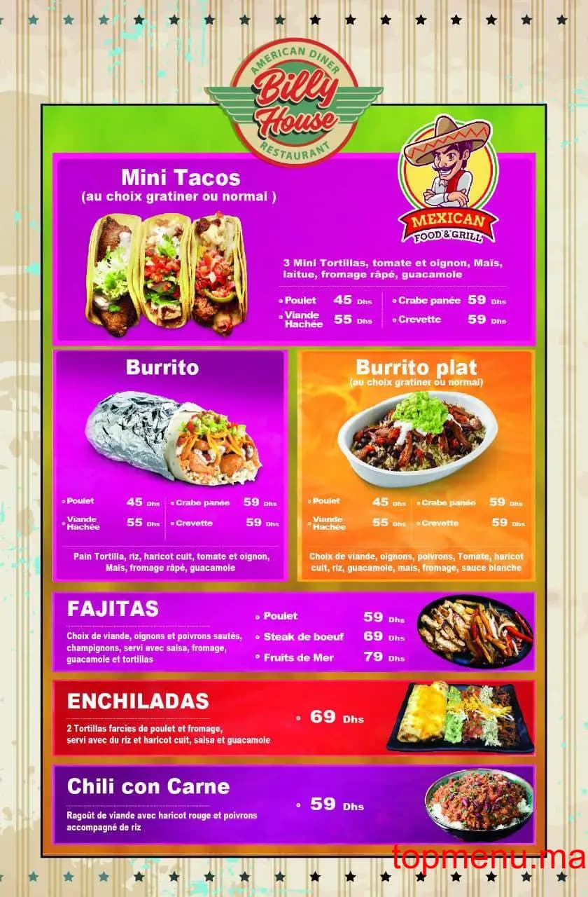 Restaurant Billy House menu page 6 Billy House menu page 6