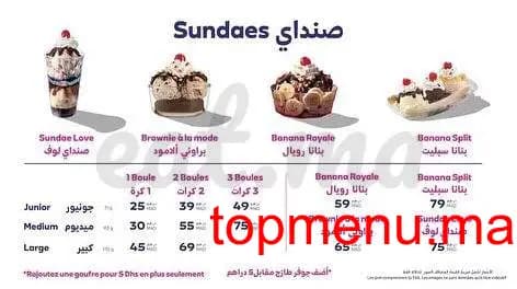 Restaurant Baskin robbins menu page 1 Baskin robbins menu page 1