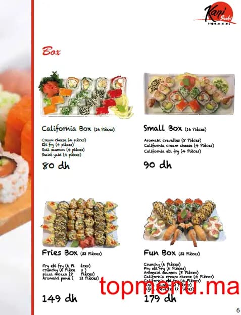 Restaurant kani sushi menu page 13 kani sushi menu page 13