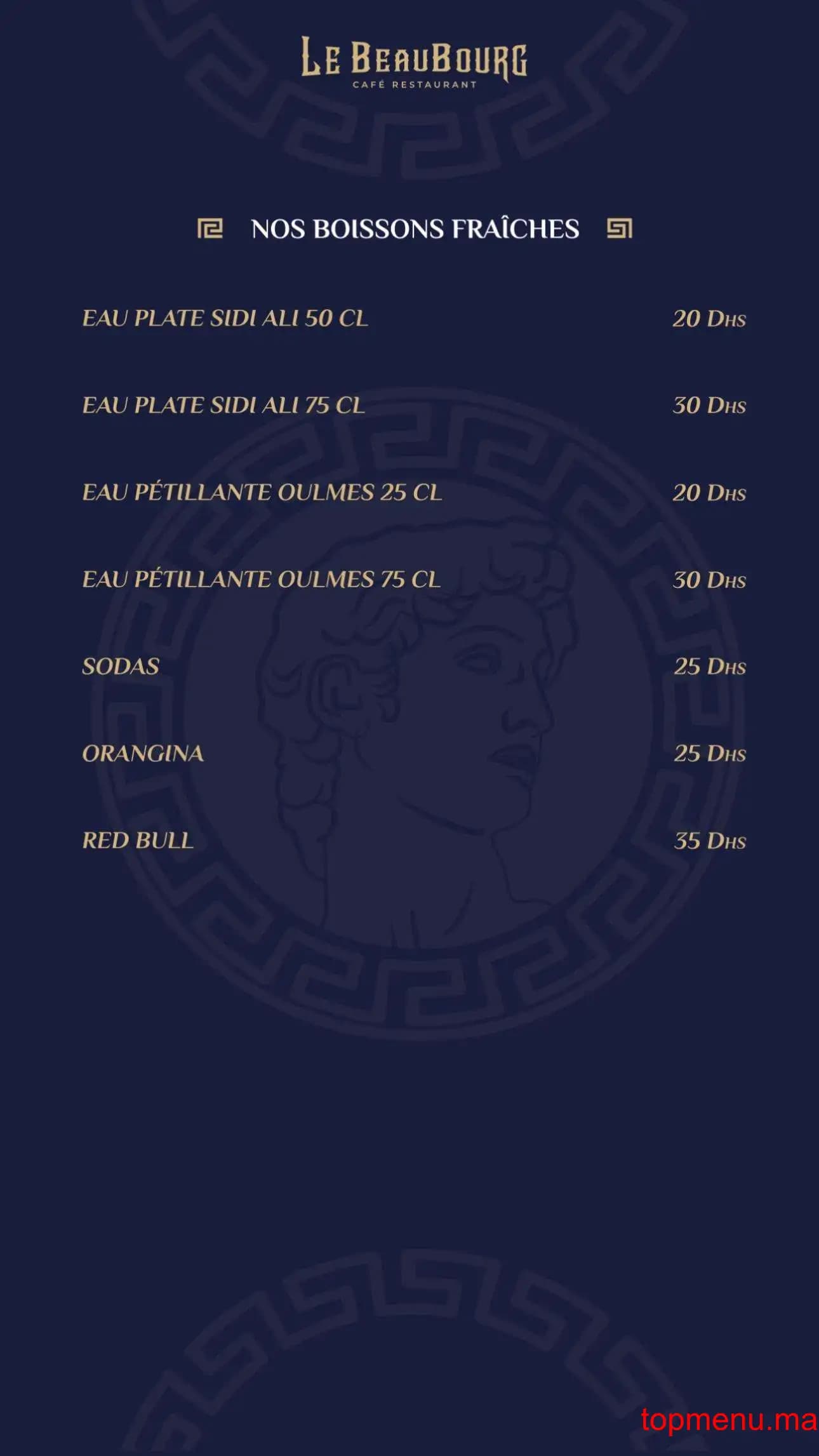 Restaurant Le Beaubourg menu page 10 Le Beaubourg menu page 10