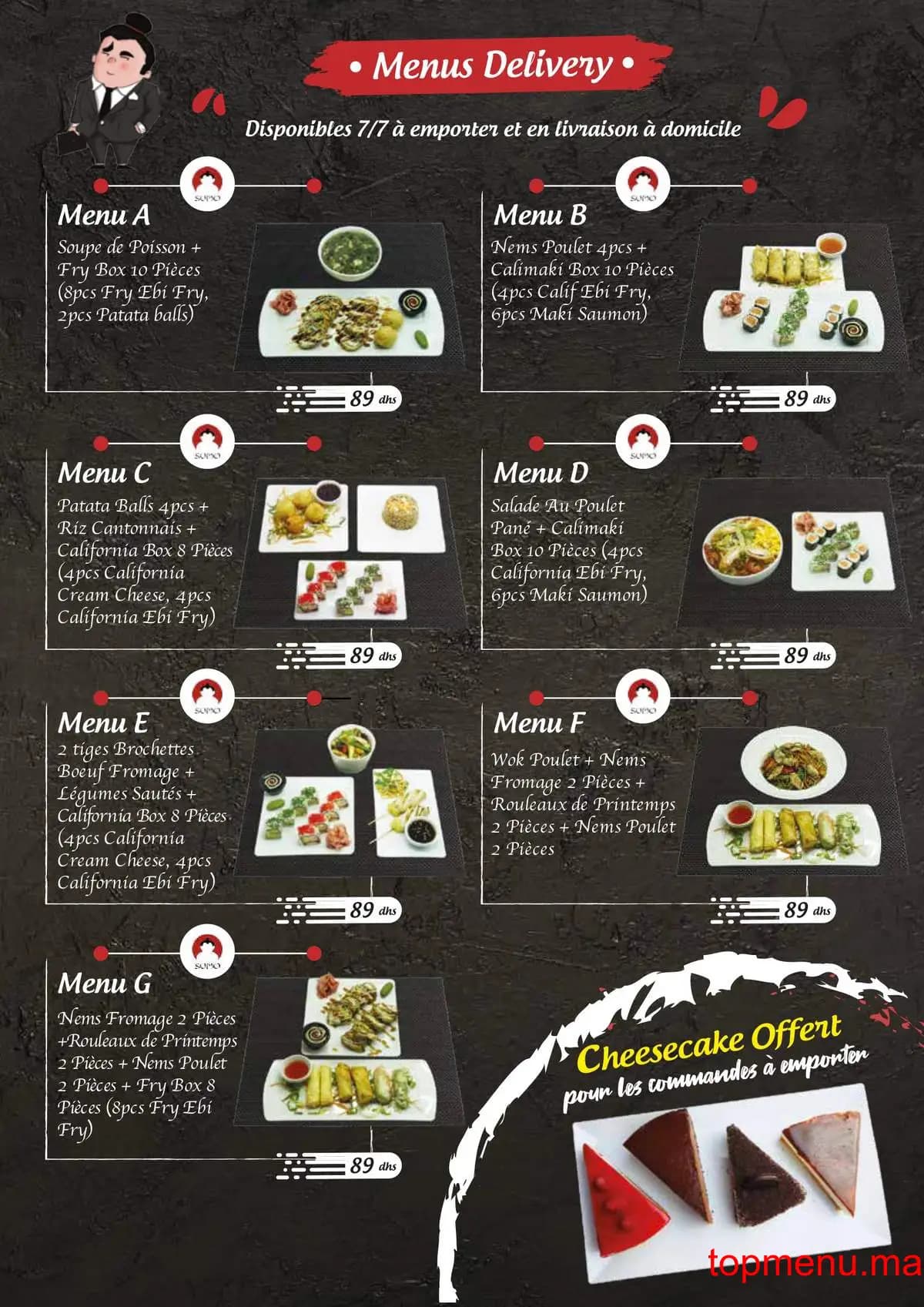 Restaurant Sumo sushi menu page 6 Sumo sushi menu page 6