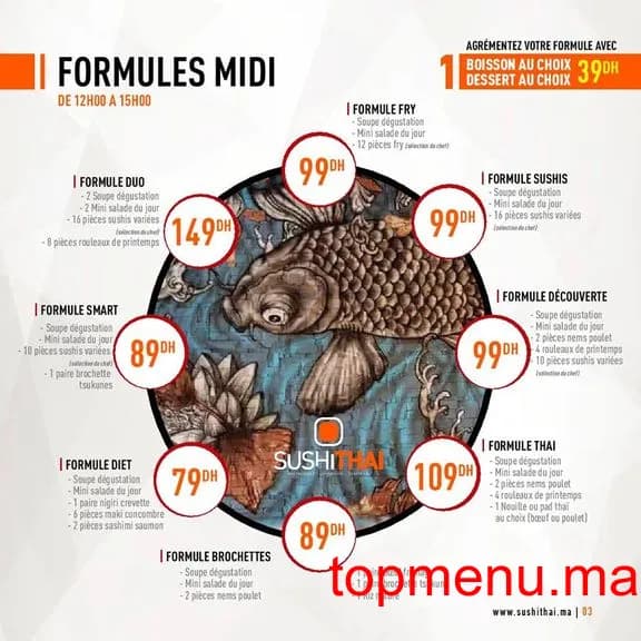 Restaurant Sushi thai menu page 9 Sushi thai menu page 9