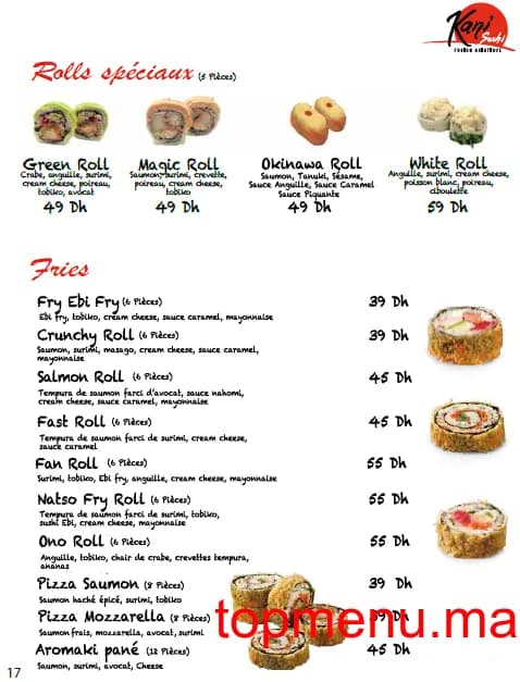 Restaurant kani sushi menu page 7 kani sushi menu page 7