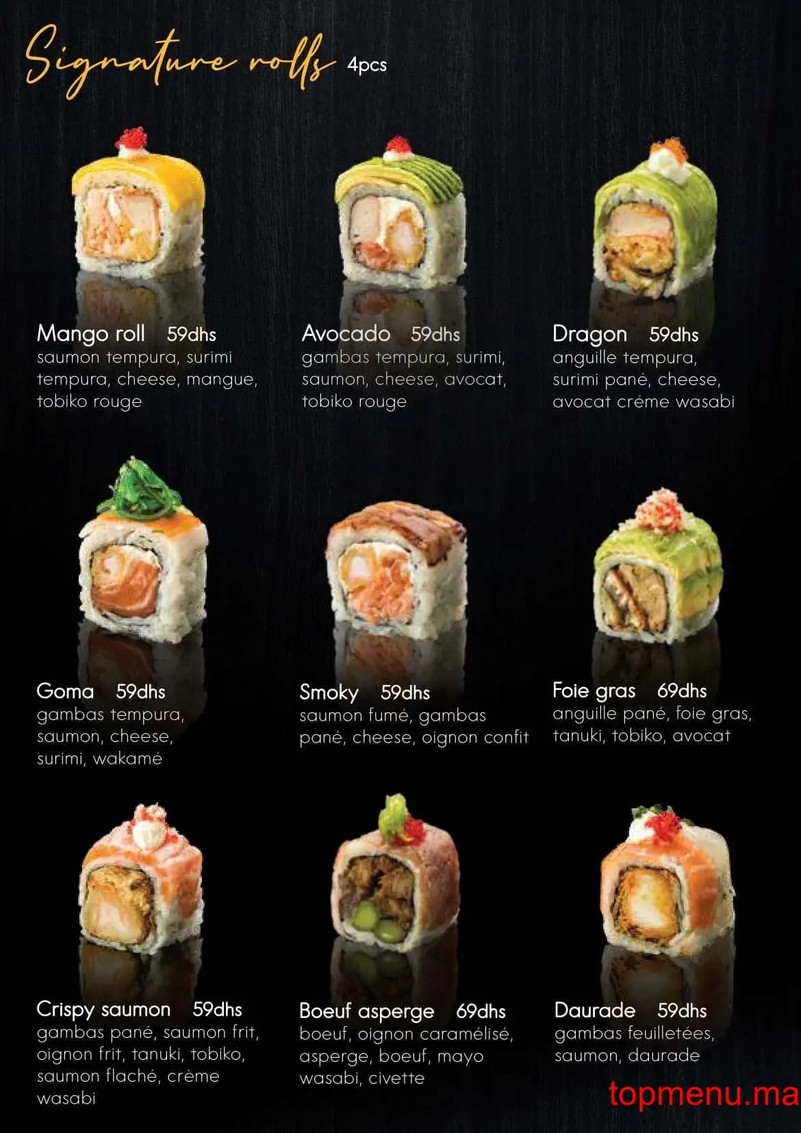 Restaurant Tobiko menu page 10 Tobiko menu page 10