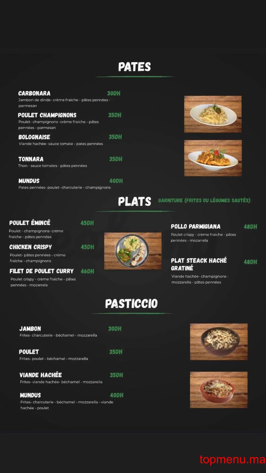 Restaurant Mundus menu page 1 Mundus menu page 1
