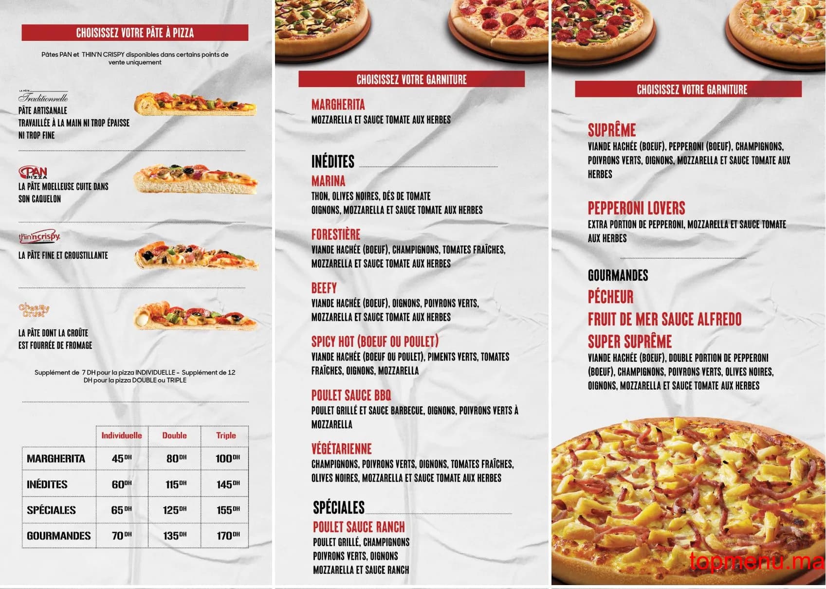 Restaurant Pizza Hut Anfa menu page 2 Pizza Hut Anfa menu page 2