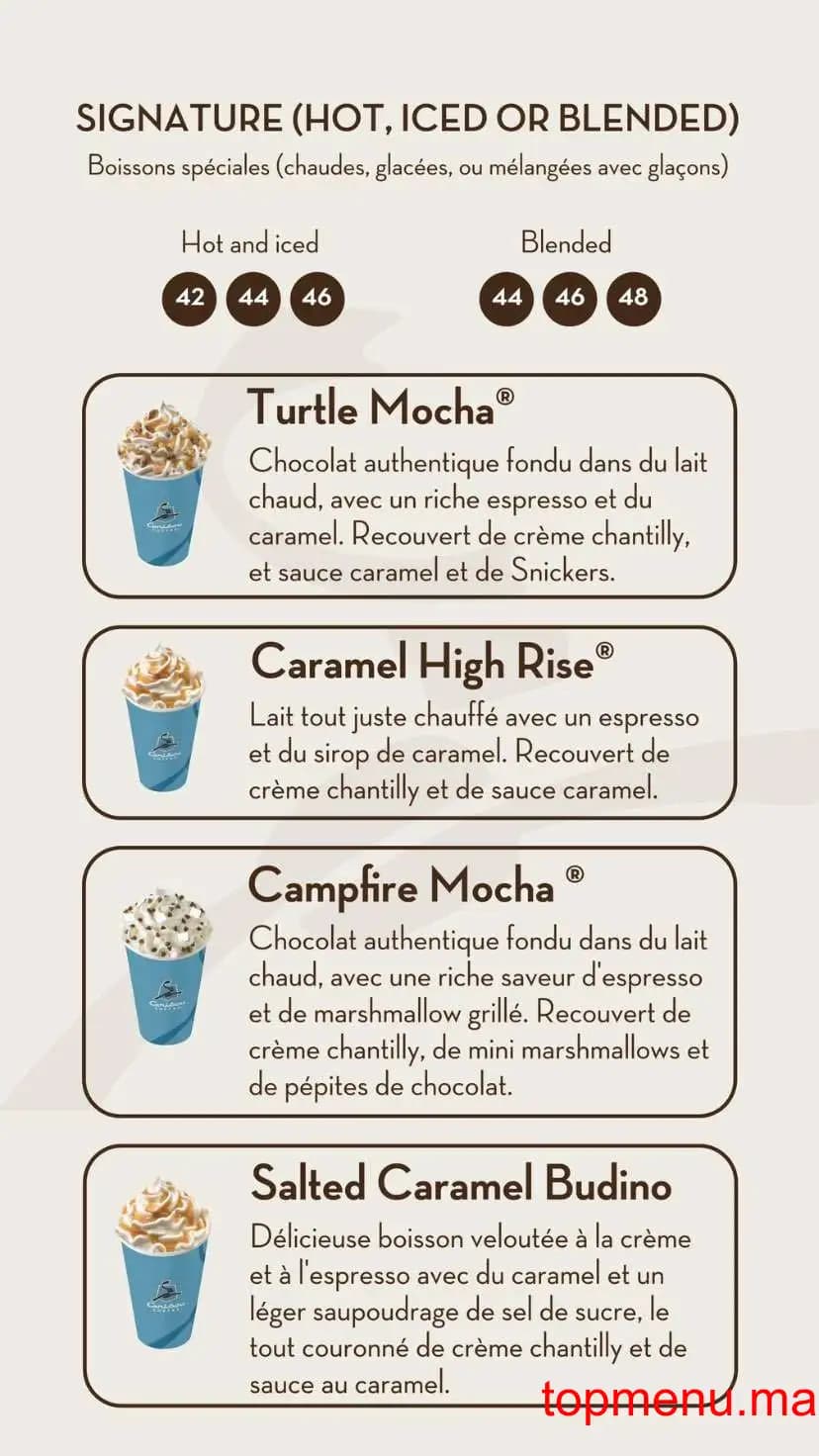 Restaurant Caribou Coffee menu page 7 Caribou Coffee menu page 7