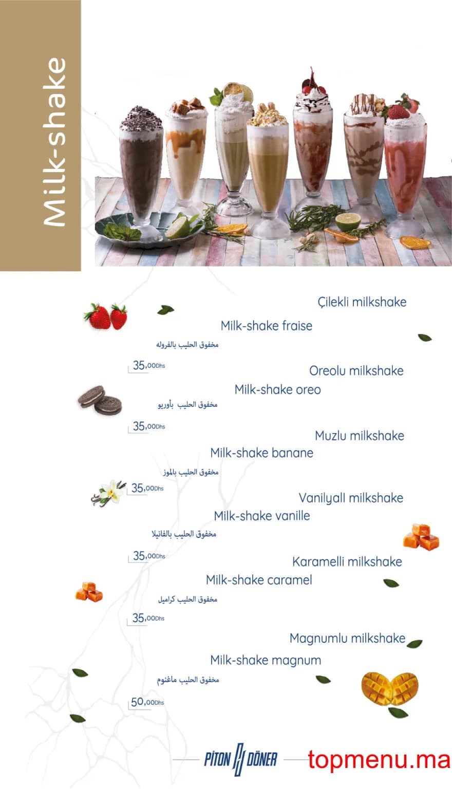 Restaurant Pitondoner Morocco menu page 28 Pitondoner Morocco menu page 28