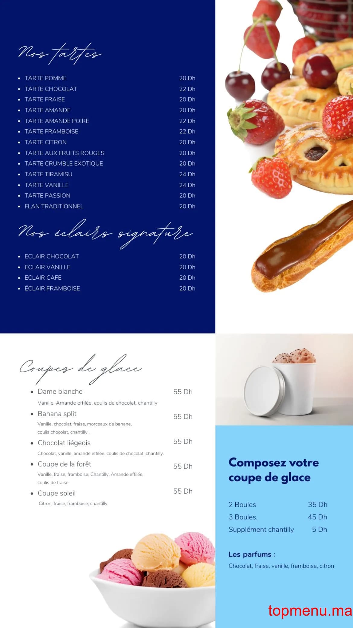 Restaurant La baguette française menu page 3 La baguette française menu page 3