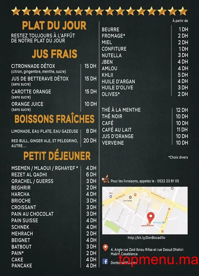 Restaurant Don Bocadillo menu page 2 Don Bocadillo menu page 2