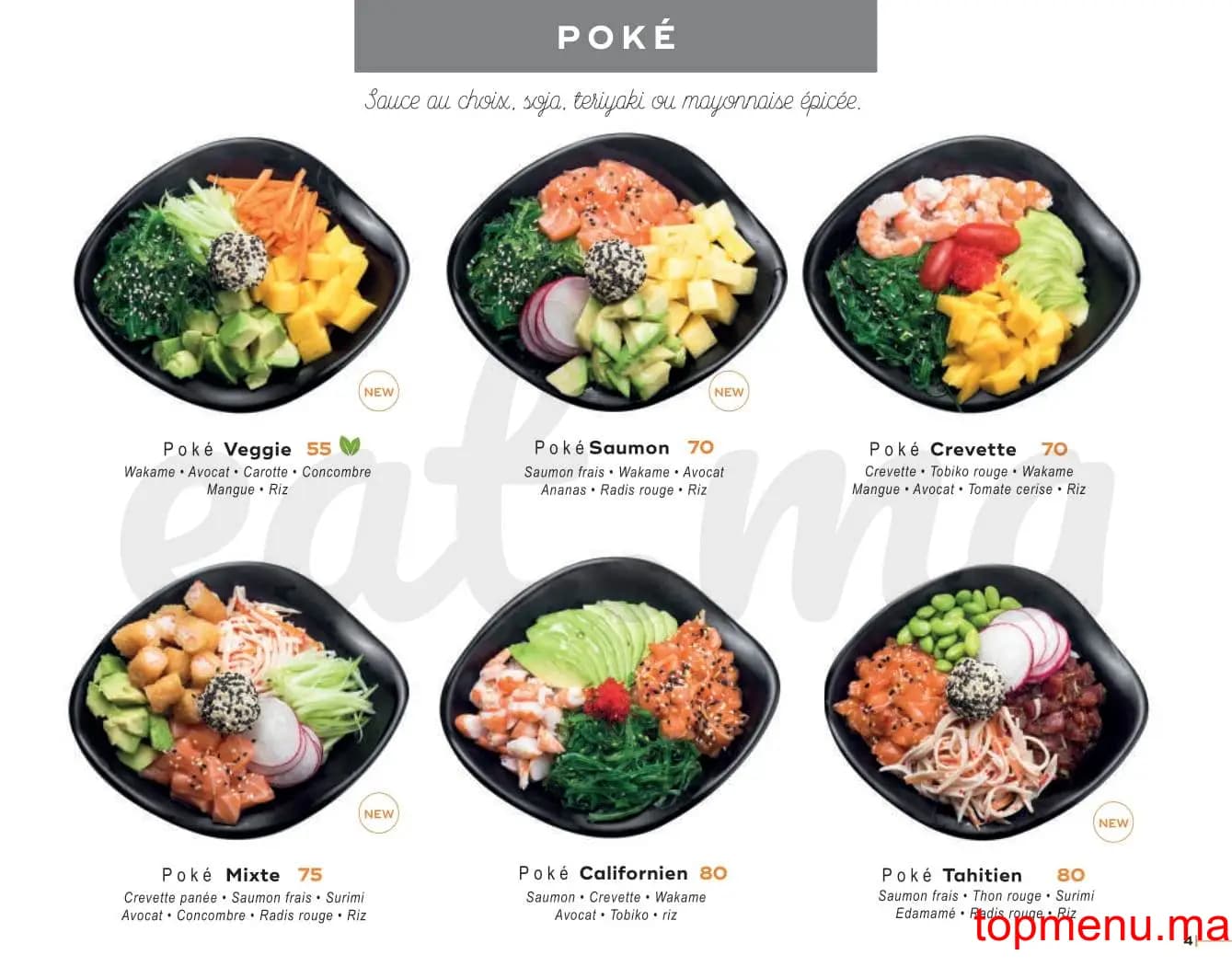 Restaurant SushiClub Californie menu page 4 SushiClub Californie menu page 4