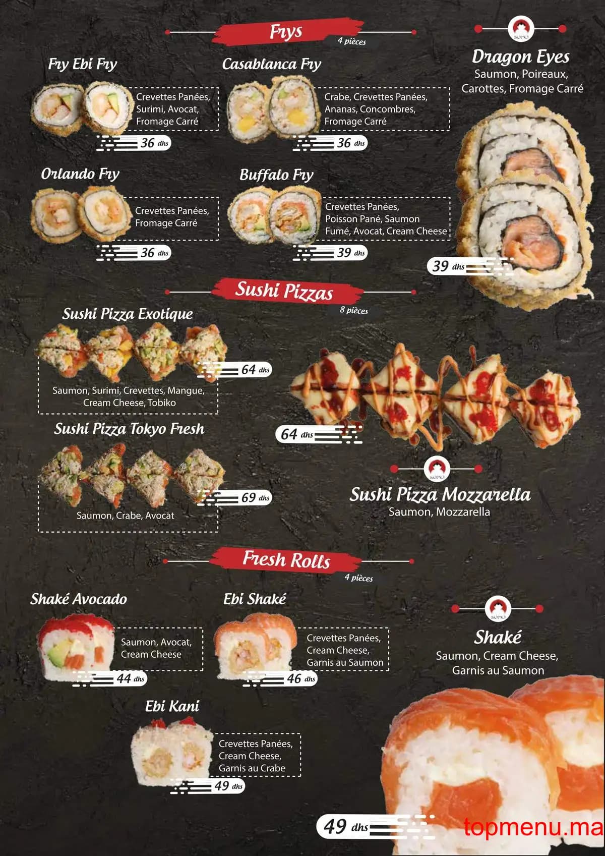 Restaurant Sumo sushi menu page 20 Sumo sushi menu page 20