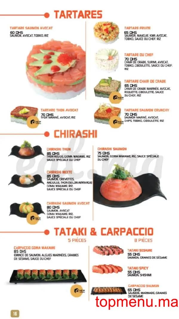 Restaurant Shiru – Sushis – Thaï & Woks menu page 15 Shiru – Sushis – Thaï & Woks menu page 15