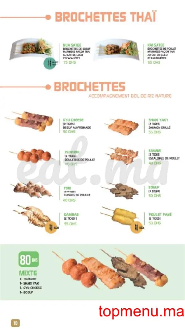 Restaurant Shiru – Sushis – Thaï & Woks menu page 9 Shiru – Sushis – Thaï & Woks menu page 9