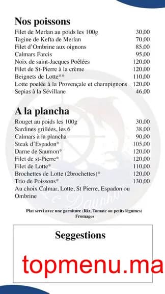 Restaurant Taverne du dauphin menu page 3 Taverne du dauphin menu page 3