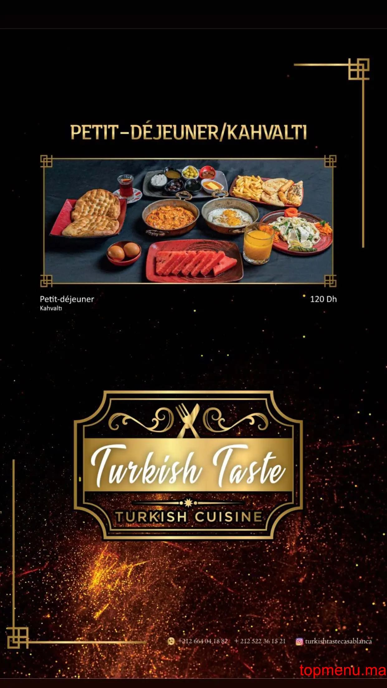 Restaurant Turkish Taste menu page 1 Turkish Taste menu page 1