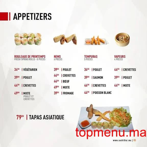 Restaurant Sushi thai menu page 16 Sushi thai menu page 16