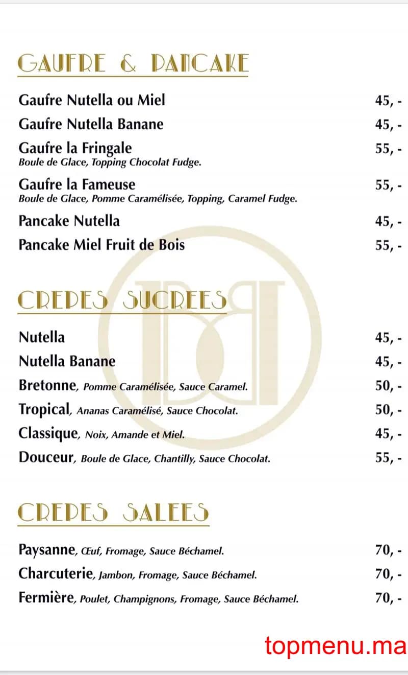 Restaurant Café Balthazar menu page 9 Café Balthazar menu page 9