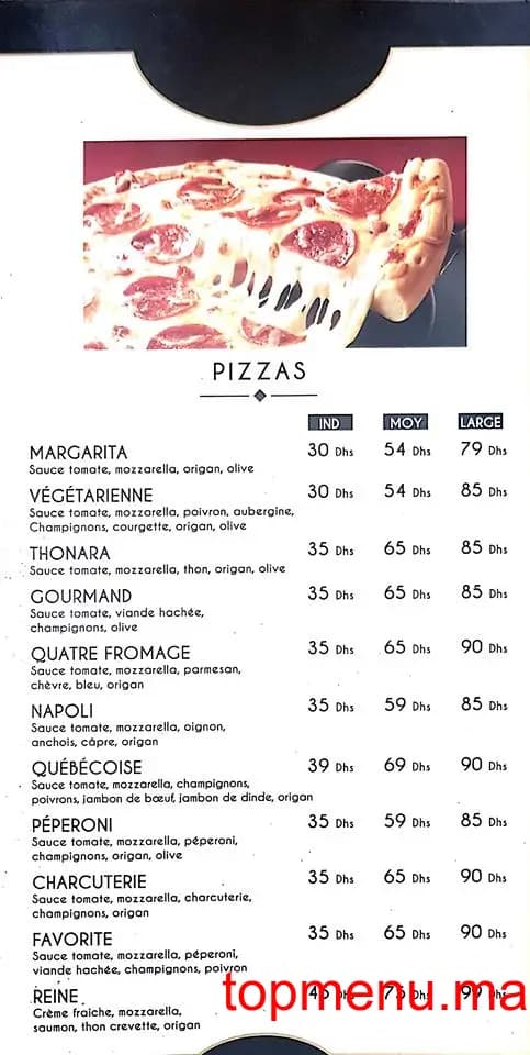 Restaurant Woody Chay Pizza menu page 7 Woody Chay Pizza menu page 7
