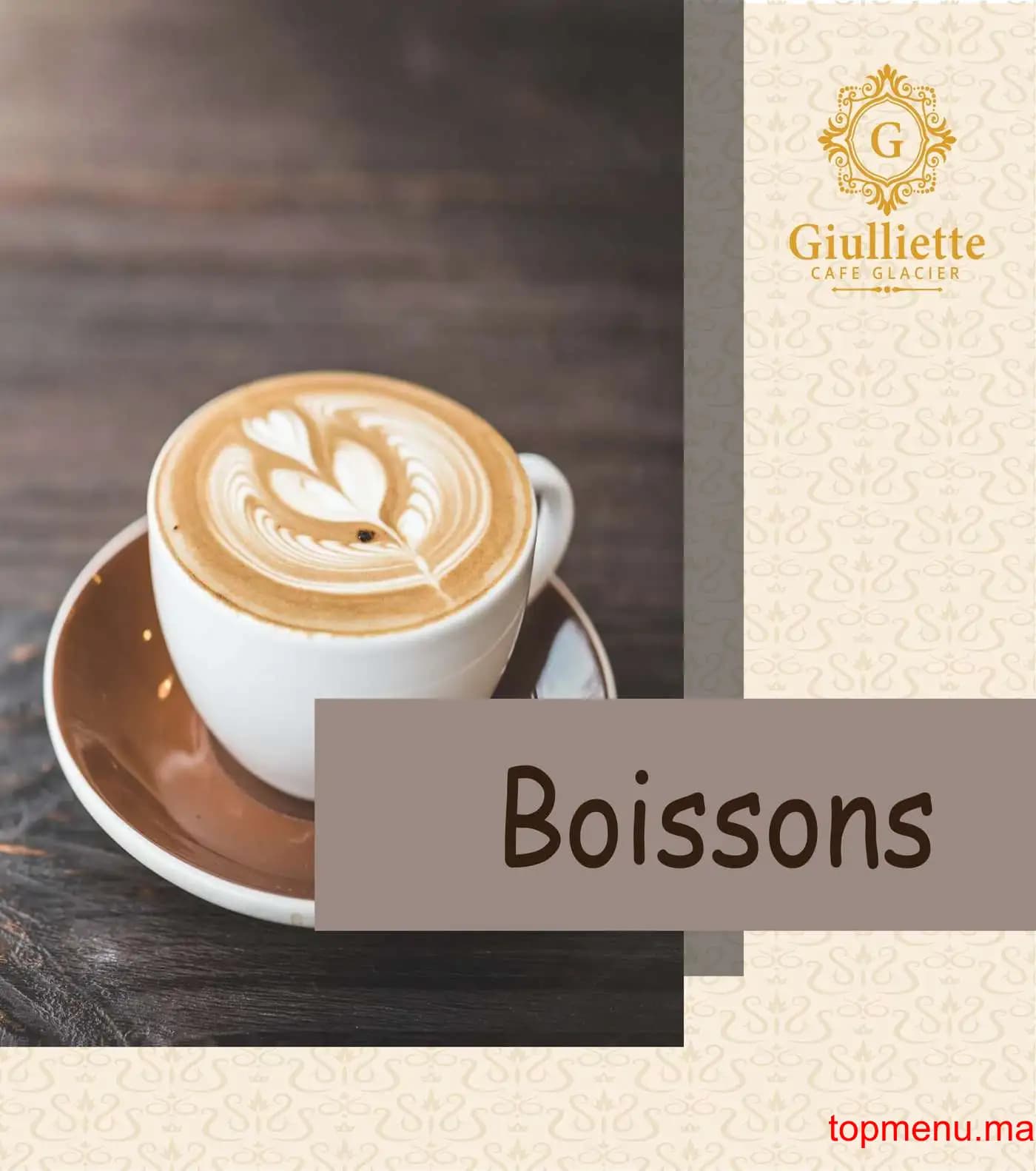 Restaurant Giuliette café glacier menu page 17 Giuliette café glacier menu page 17