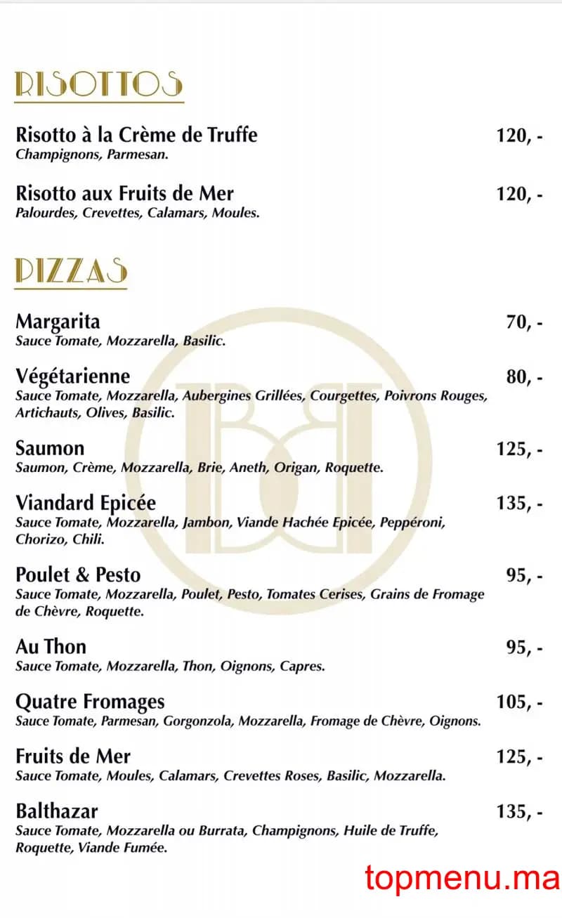 Restaurant Café Balthazar menu page 7 Café Balthazar menu page 7