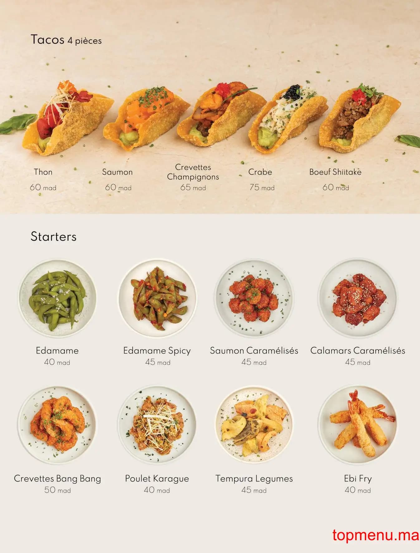 Restaurant SOY menu page 4 SOY menu page 4