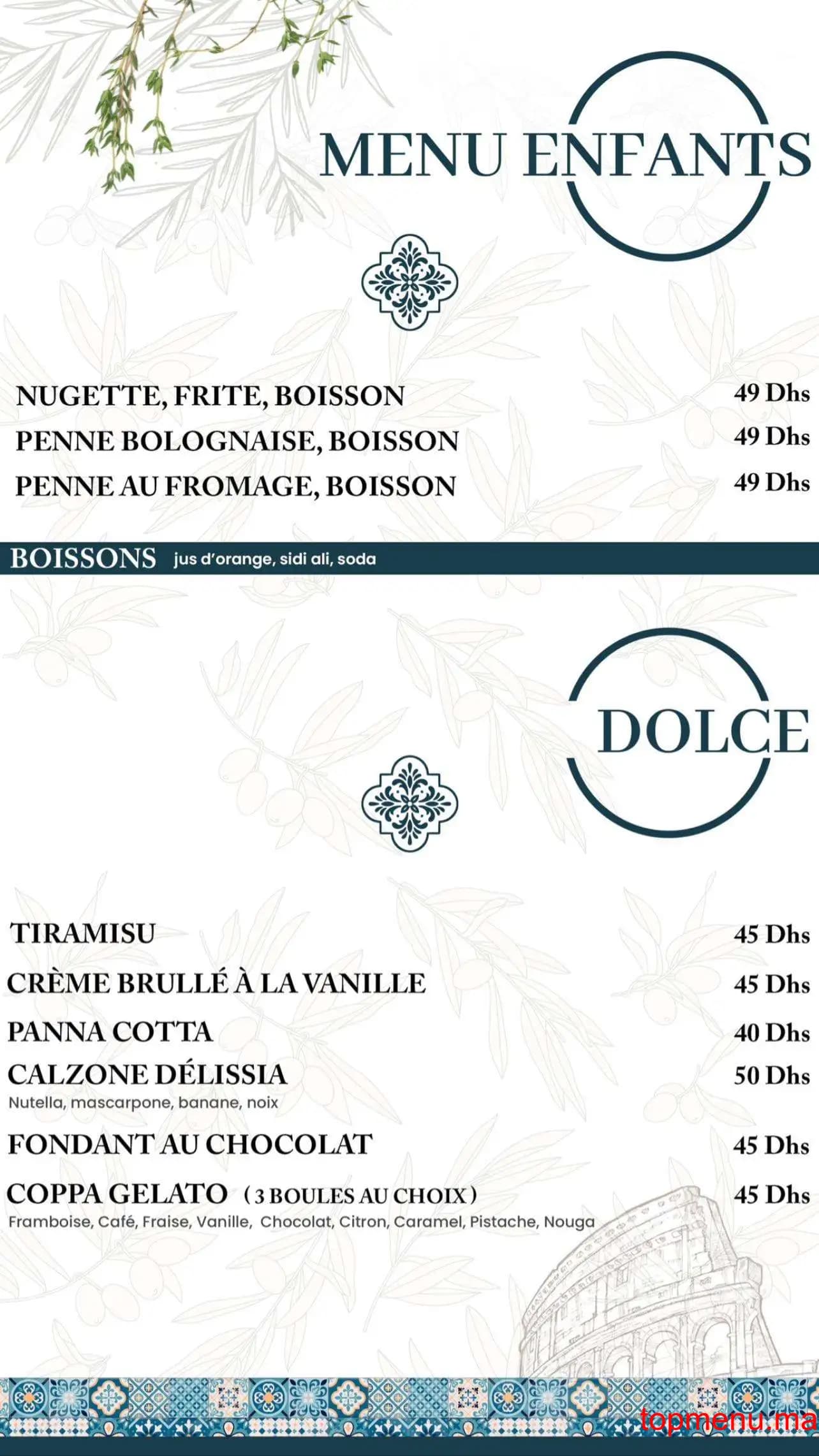 Restaurant Cosy Italiano menu page 5 Cosy Italiano menu page 5